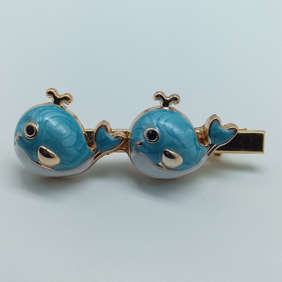 NEW | Lot Of Five | Enamel And Jeweled Nautical Hair Clips - Picture 6 of 10